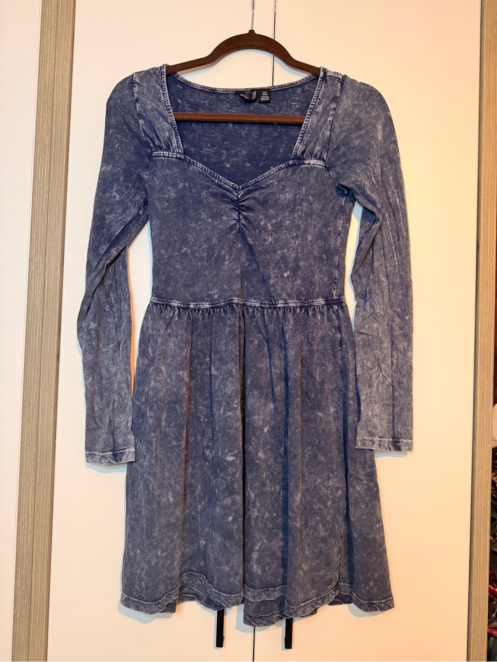 Roxy Woman’s Washed Blue Long-Sleeve Dress